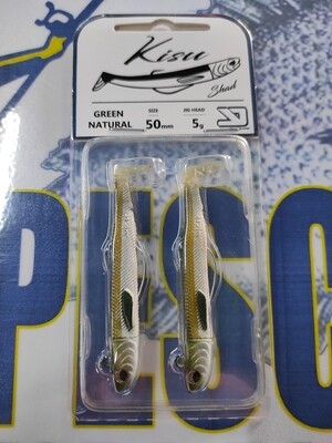 Ykr kisu Shad 5Gr - 50mm - Green Natural