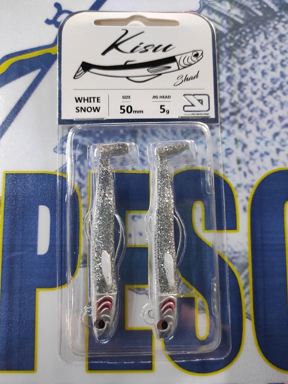 Ykr kisu Shad 5Gr - 50mm - White Snow