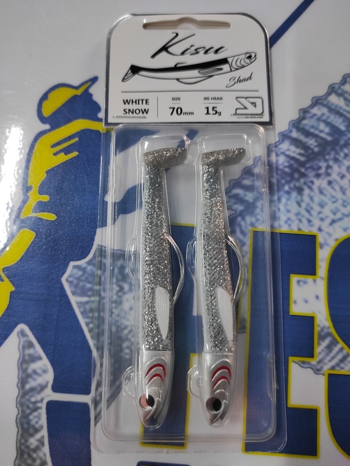 Ykr kisu Shad 15Gr - 70mm - White Snow