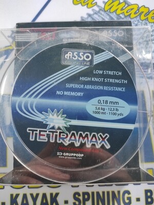 Linea 1000mt - 0.18mm - 5,60kg - Asso Tetramax