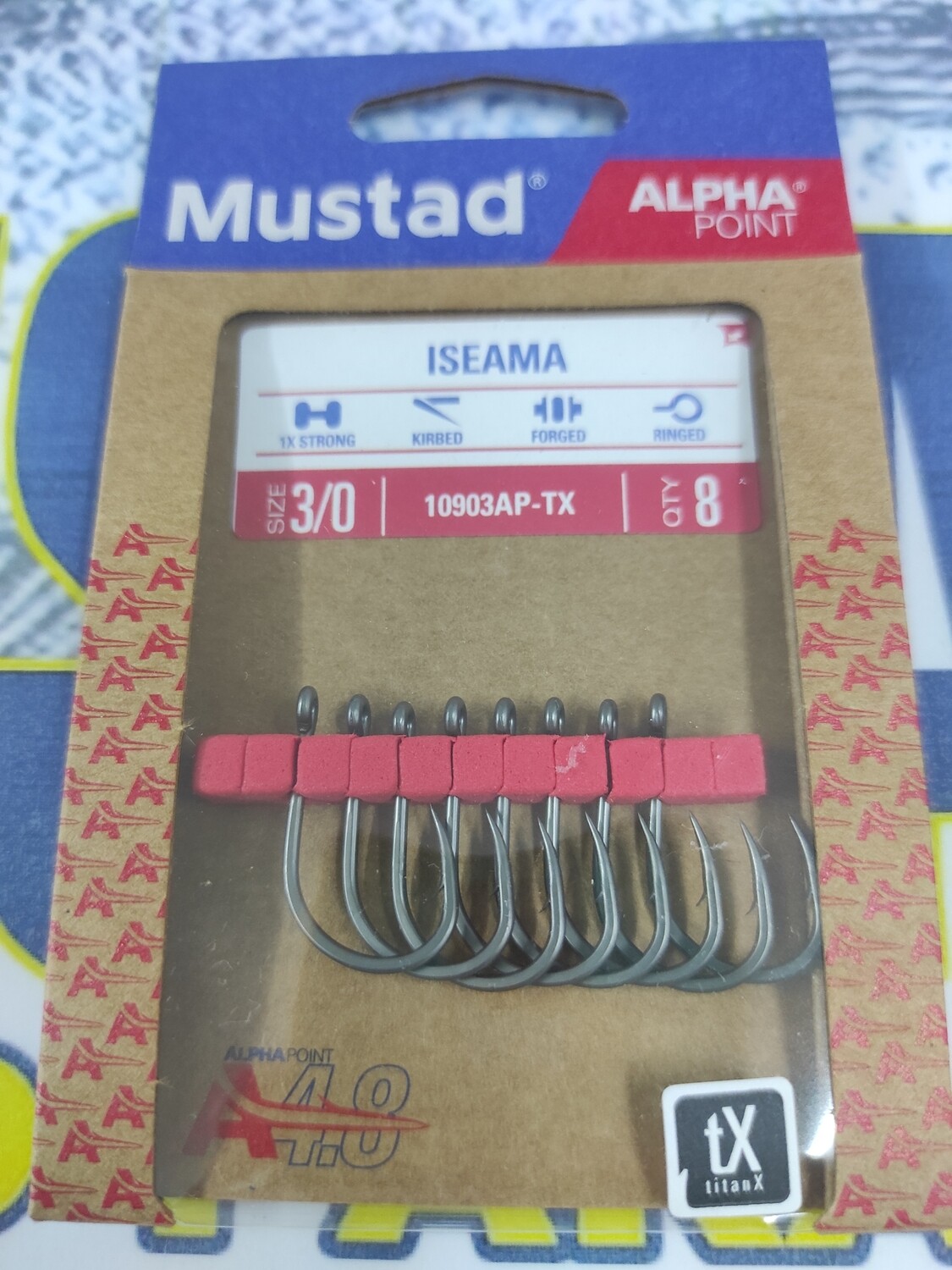 Anzuelo Num 3/0 - ISEMA - 8 Und - Mustad - Ref 10903AP-TX - Ojal