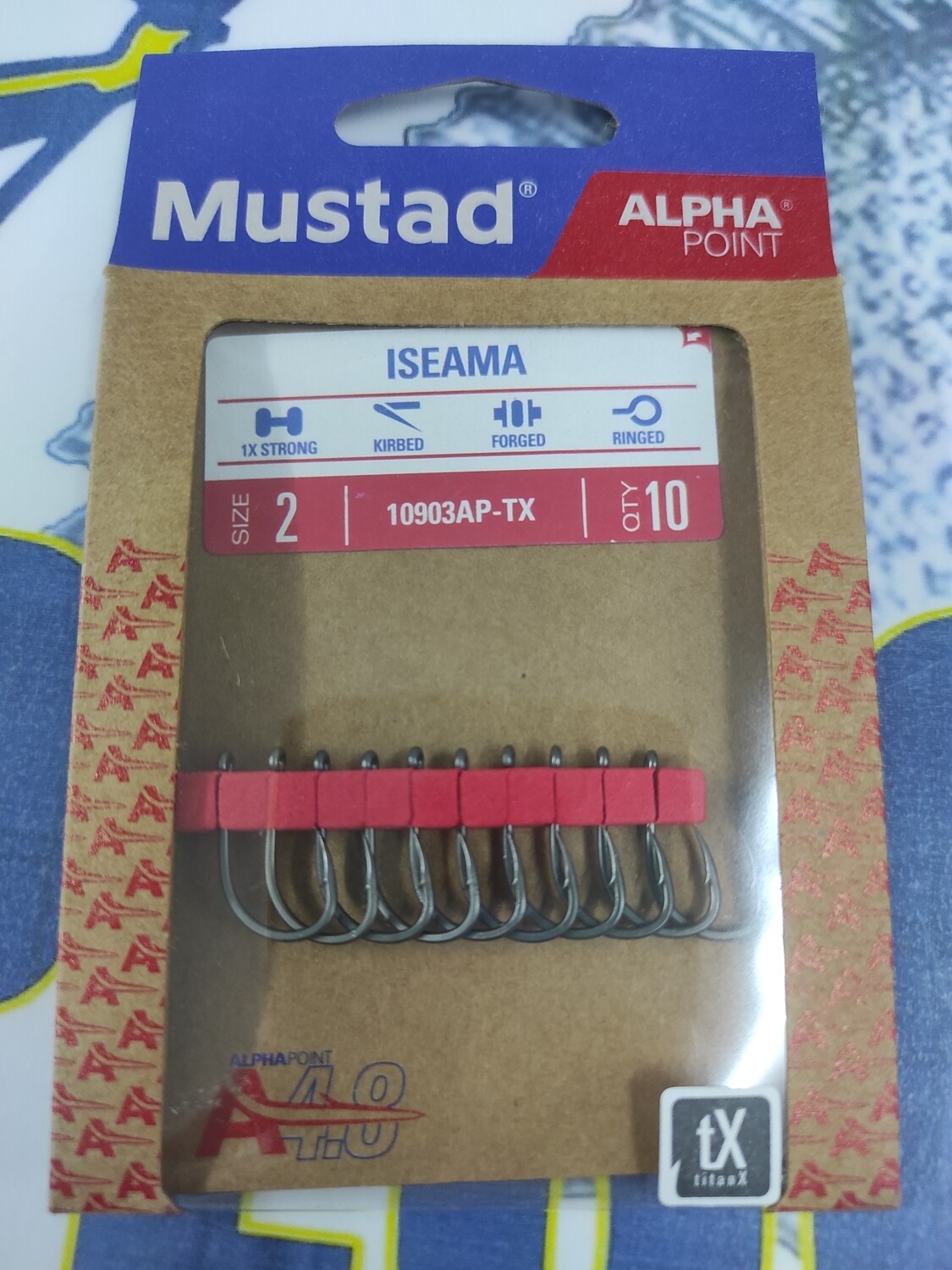 Anzuelo Num 2 - ISEMA - 10 Und - Mustad - Ref 10903AP-TX - Ojal