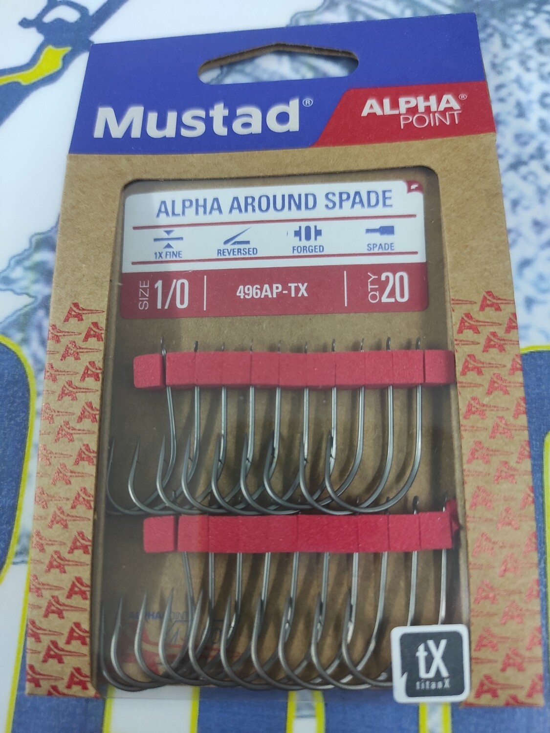 Anzuelo Num 1/0 - Alpha allround - 20 Und - Mustad - Ref  496AP-TX