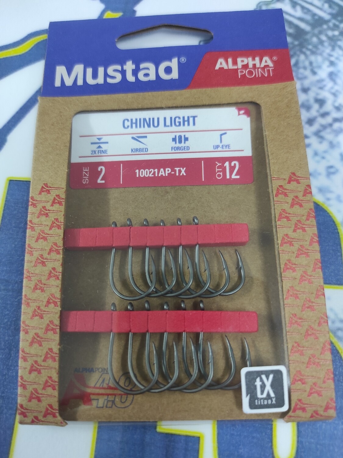 Anzuelo Num 2 - Chinu Light - 12 Und - Mustad - Ref 10021AP-TX - Ojal