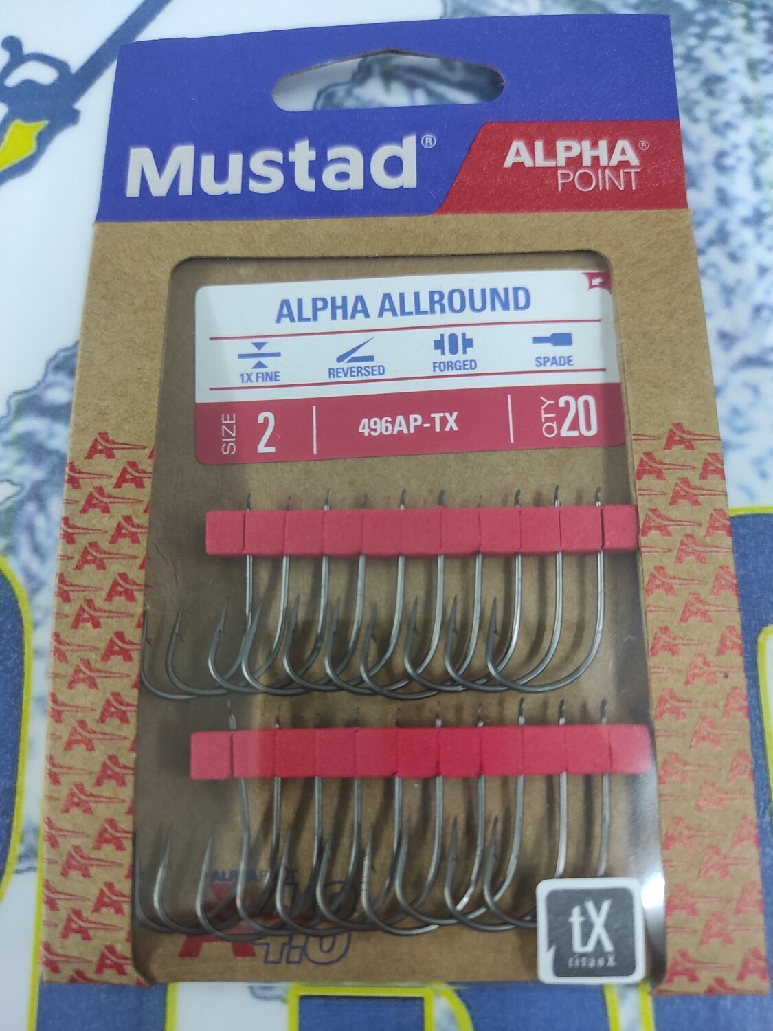 Anzuelo Num 2 - Alpha allround - 20 Und - Mustad - Ref  496AP-TX