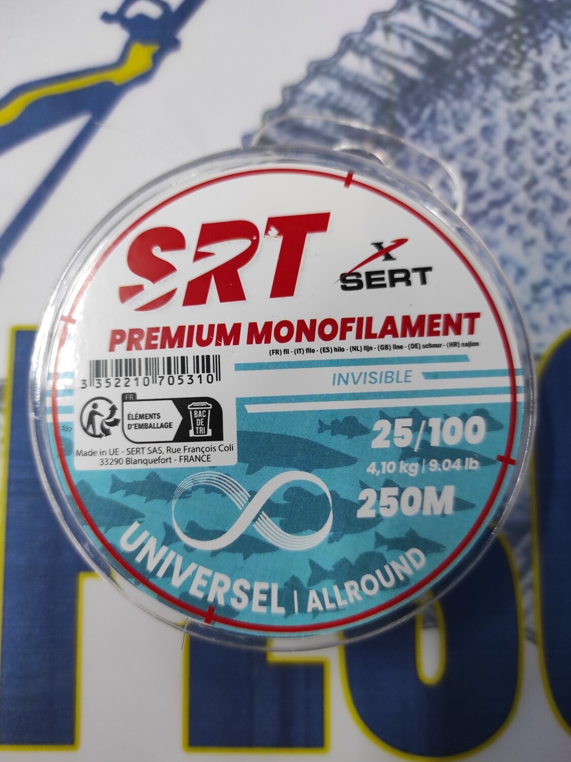 Línea 250Mtr SRT 25/100 - 4,10Kg - Premium Monofilamento - invisible
