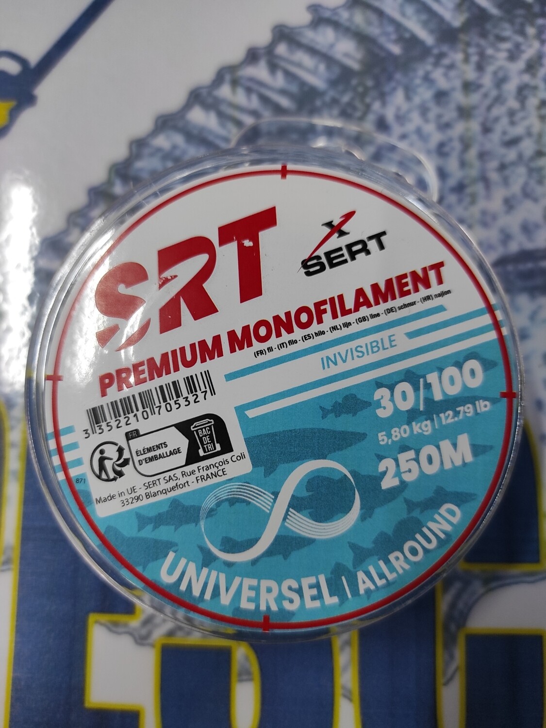 Línea 250Mtr SRT 30/100 - 5,80Kg - Premium Monofilamento - invisible
