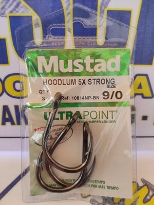 Anzuelo 9/0 - Mustad Hoodlum 5x Strong - 3 unid