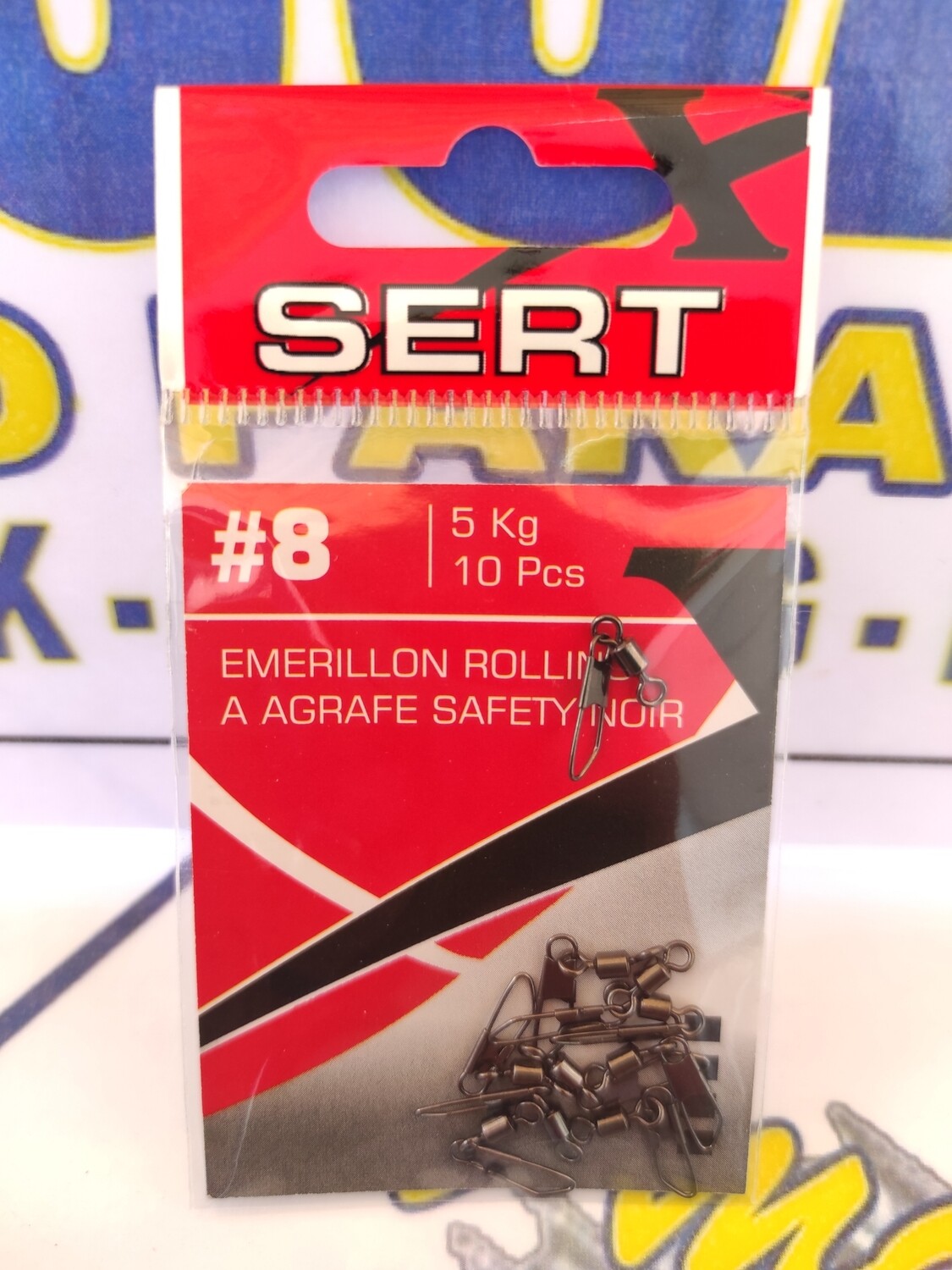 Giratorio Rolling con imperdible - Num 8 - 5 Kg - 10 unid - Sert