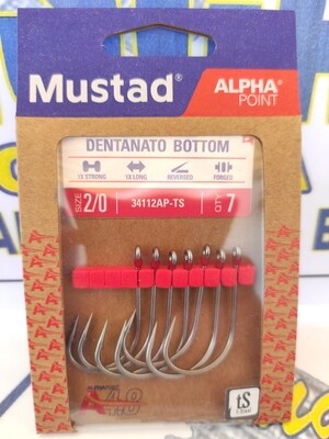 Anzuelo 2/0 Mustad Alpha point - DENTANATO BOTTON - 7 Und