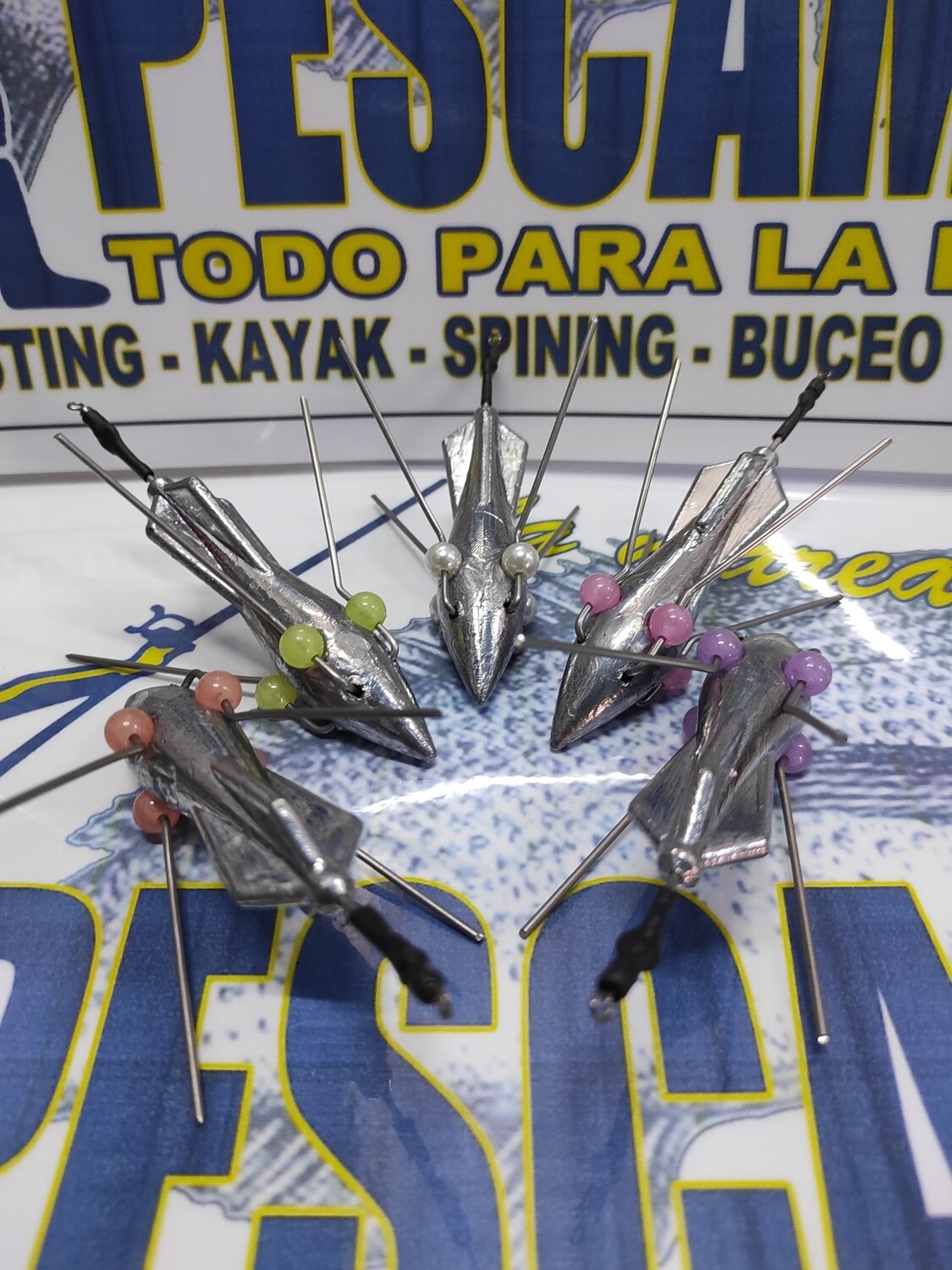 Plomo 130Gr aprox Araña - 4 aletines