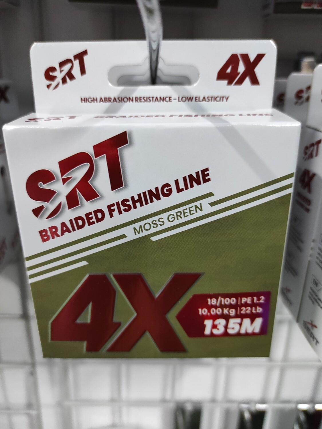 Línea 135 Mtr SRT Braided - 4X - 0.18 - 10,00 Kg - Verde
