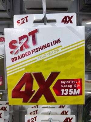 Línea 135 Mtr SRT Braided - 4X - 0.10 - 5,45 Kg - Amarillo