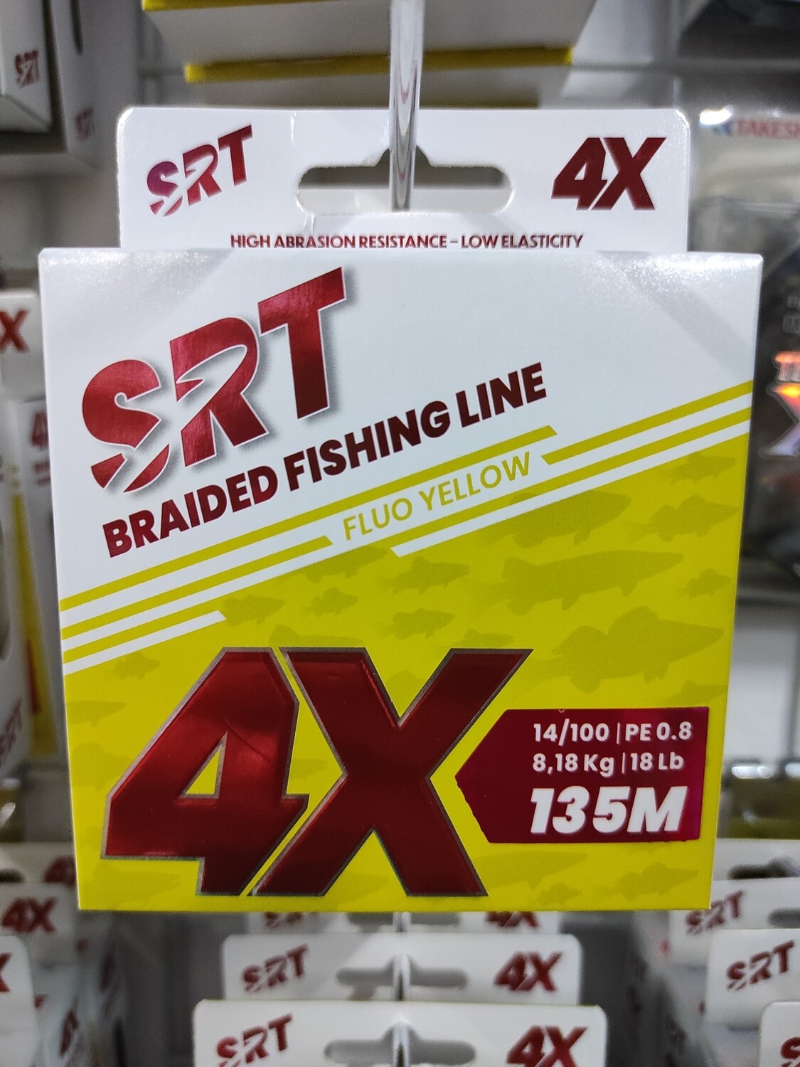 Línea 135 Mtr SRT Braided - 4X - 0.14 - 8,18 Kg - Amarillo
