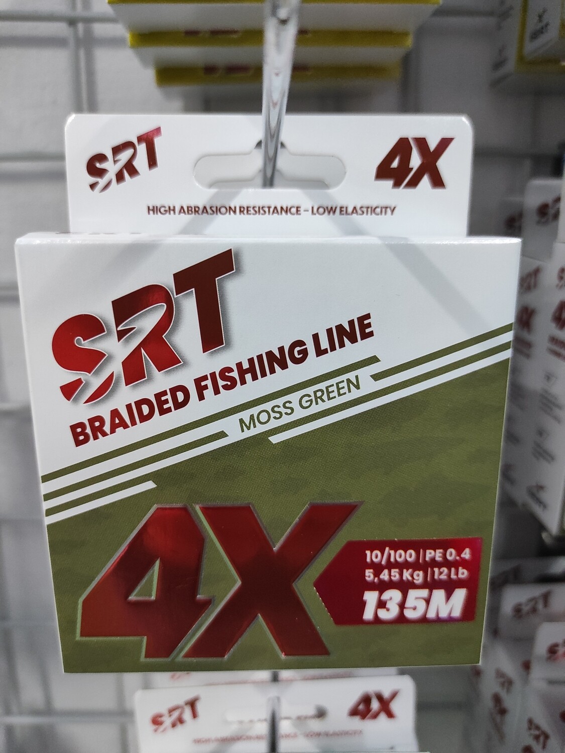 Línea 135 Mtr SRT Braided - 4X - 0.10 - 5,45 Kg - Verde