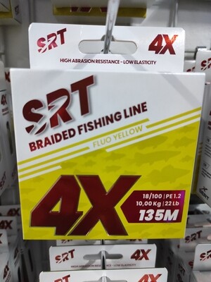 Línea 135 Mtr SRT Braided - 4X - 0.18 - 10,00 Kg - Amarillo
