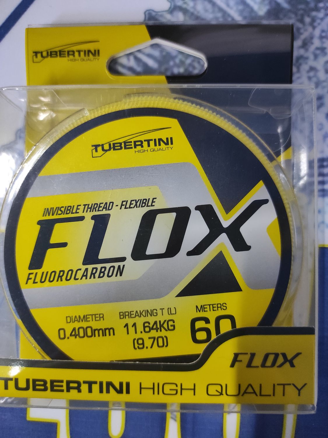 Línea 60Mtr - 0.40 mm - 11,64kg - Fluorocarbono 100% - FLOX - Tubertini