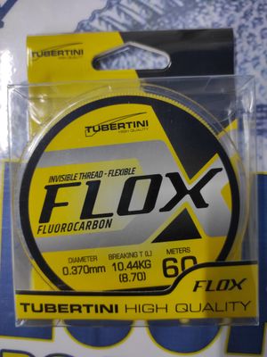 Línea 60Mtr - 0.37 mm - 10,44kg - Fluorocarbono 100% - FLOX - Tubertini