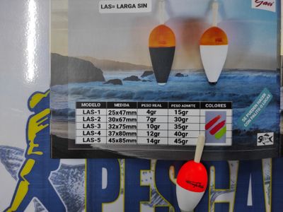 Flotador Artesanal Gaci LAS1 - 25x47mm - 4Gr / 15Gr