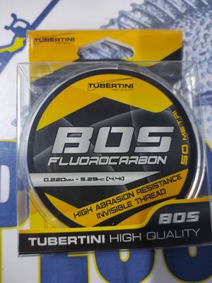 Línea 50Mtr - 0.22 mm - 5,29kg - Fluorocarbono 100% - BOS - Tubertini