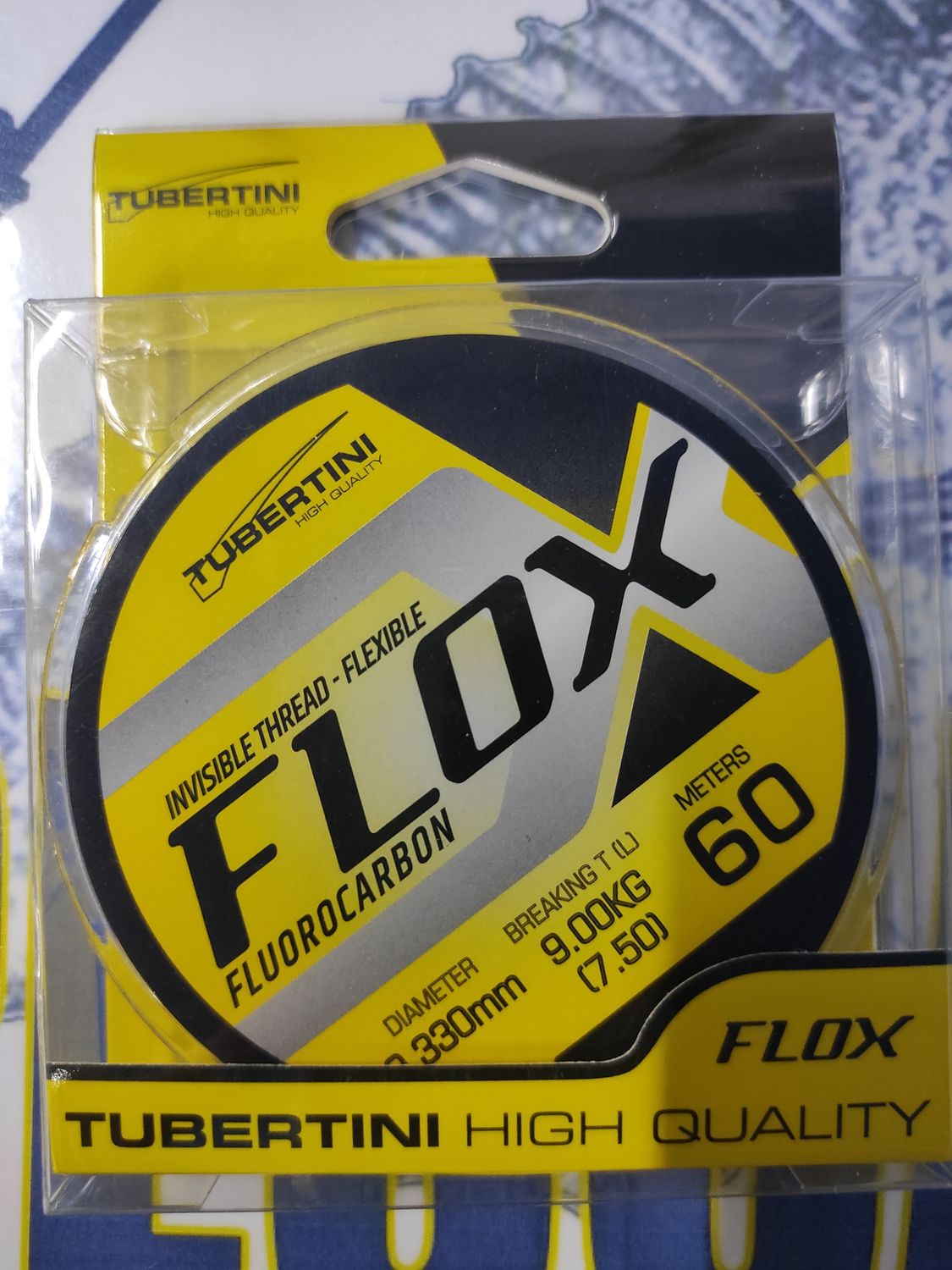 Línea 60Mtr - 0.33 mm - 9.00kg - Fluorocarbono 100% - FLOX - Tubertini