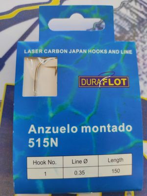 Anzuelo Duraflot Recto Num 1 - Linea 0.35 - 150cm
