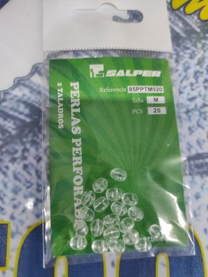 Perlas Perforadas 2 taladros - para Chambel o bajos - Talla M / 20 Unid.