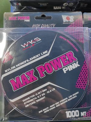 Hilo MAX POWER PINK 0.187 / 5,7KG / 12,6LB / 1000 Mtr - Turkana Wks