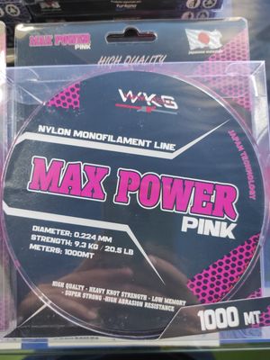 Hilo MAX POWER PINK 0.224 / 9.3KG / 20.5LB / 1000 Mtr - Turkana Wks