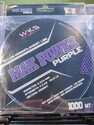 Hilo MAX POWER PURPLE 0.224 / 9.3KG / 20.5LB / 1000 Mtr - Turkana Wks