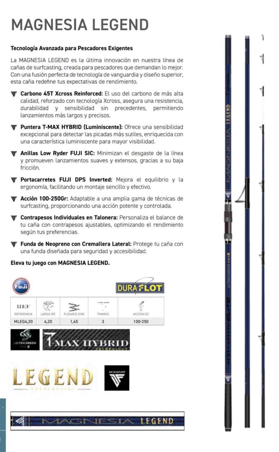 Caña Duraflot Magnesia LEGEND Fuji 45Tons Xcross - Híbrida TMax ?NOVEDAD?