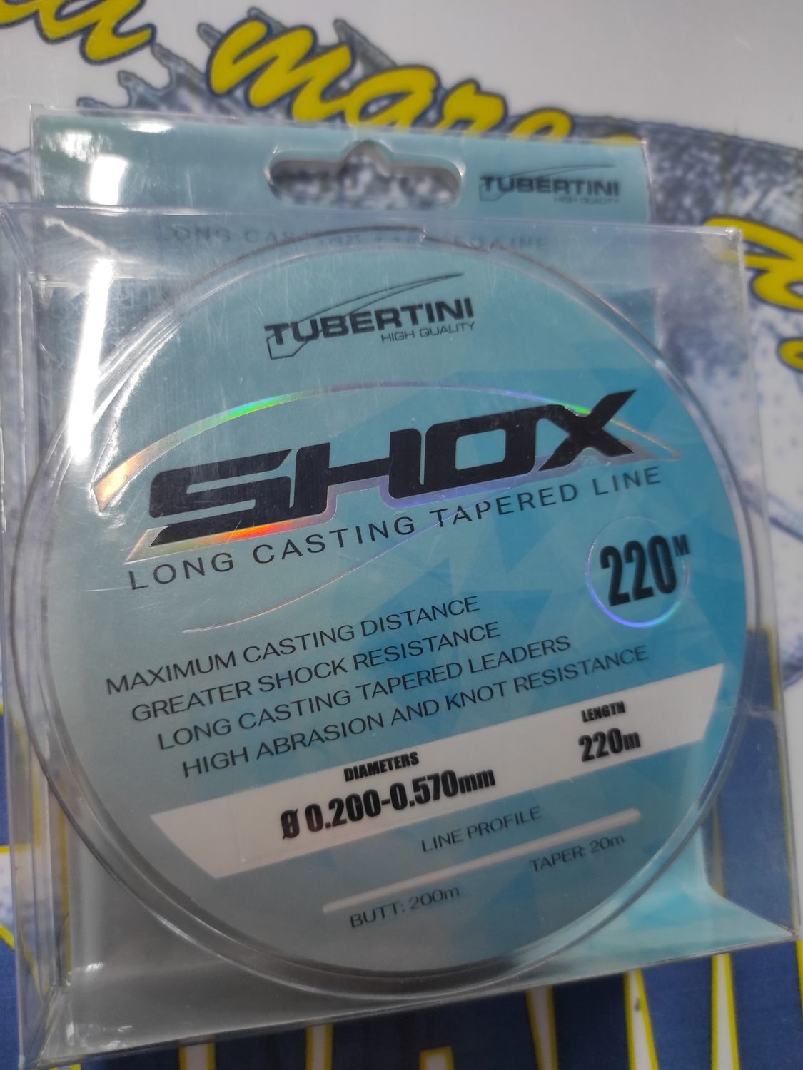 Linea Cola de Rata 220Mtr - 0.20/0.57 - Shox Tubertini - Multicolor