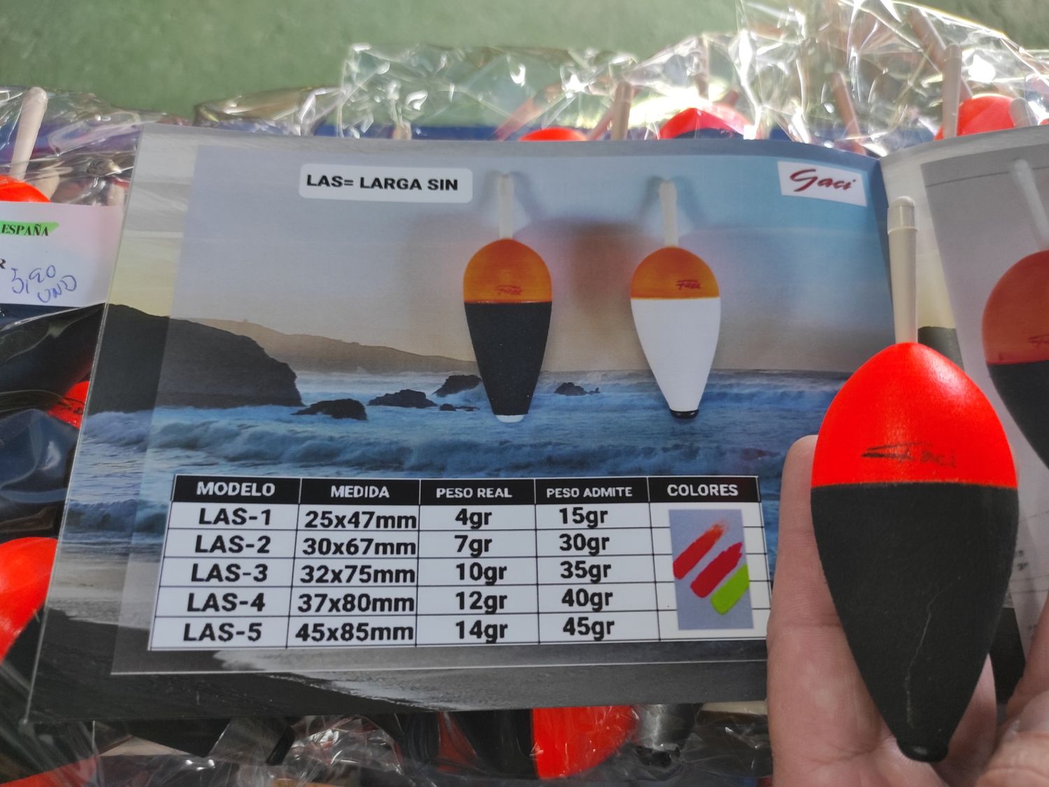 Flotador Artesanal Gaci LAS4 - 37x80 - 13/40Gr