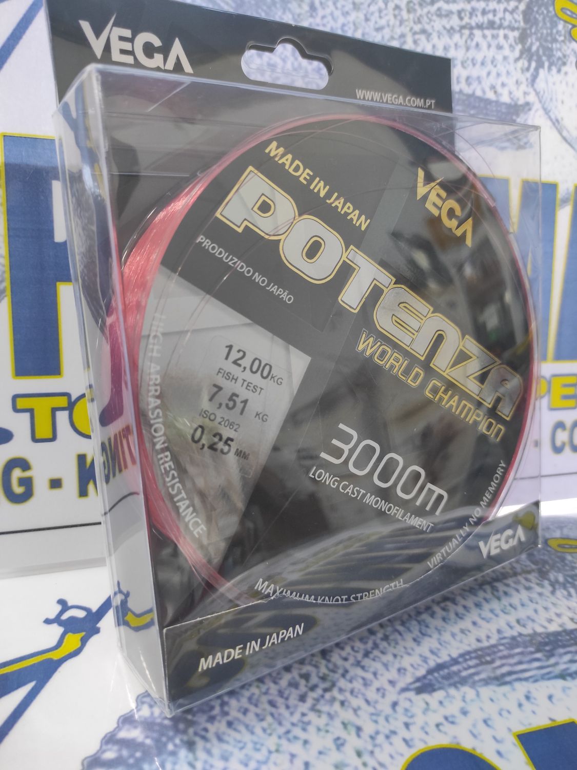Línea 3000 Mtr - 0.25 mm - 12 Kg - POTENZA WORLD CHAMPION - Vega