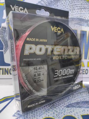 Línea 3000 Mtr - 0.22 mm - 10,40 Kg - POTENZA WORLD CHAMPION - Vega