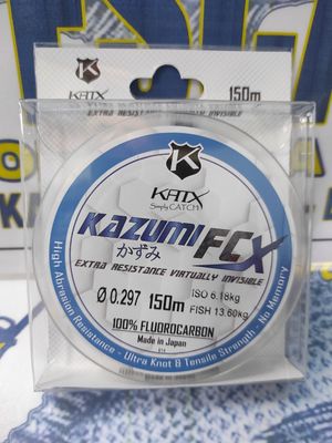 Línea 150 Mtr - 0.297mm - 13,60 Kg - 100% FluoroCarbon - Kazumi FCX