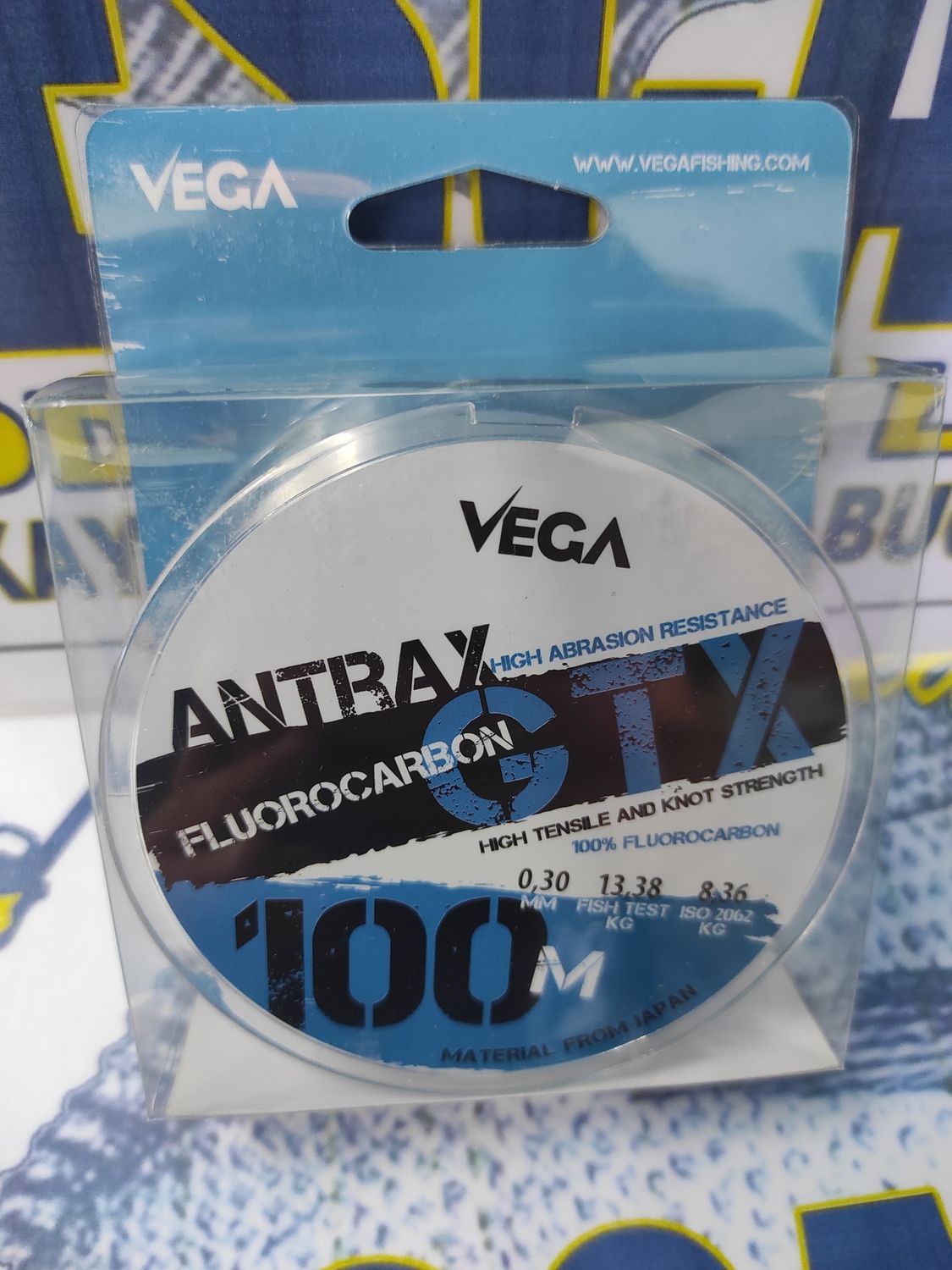 Línea 100 Mtr - 0.30mm - 13,38 Kg - 100% FluoroCarbon - Antrax - Vega