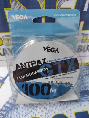 Línea 100 Mtr - 0.30mm - 13,38 Kg - 100% FluoroCarbon - Antrax - Vega