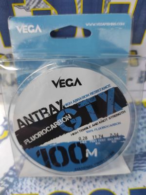 Línea 100 Mtr - 0.28mm - 11,74 Kg - 100% FluoroCarbon - Antrax - Vega