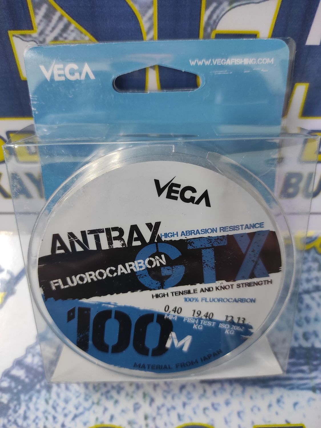 Línea 100 Mtr - 0.40mm - 19,40 Kg - 100% FluoroCarbon - Antrax - Vega