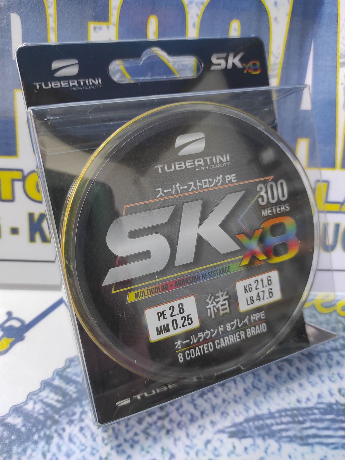Línea 300 Mtr - 0.25mm / PE 2.8 - 21,60Kg - SK 8X TUBERTINI