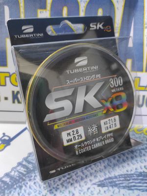 Línea 300 Mtr - 0.25mm / PE 2.8 - 21,60Kg - SK 8X TUBERTINI