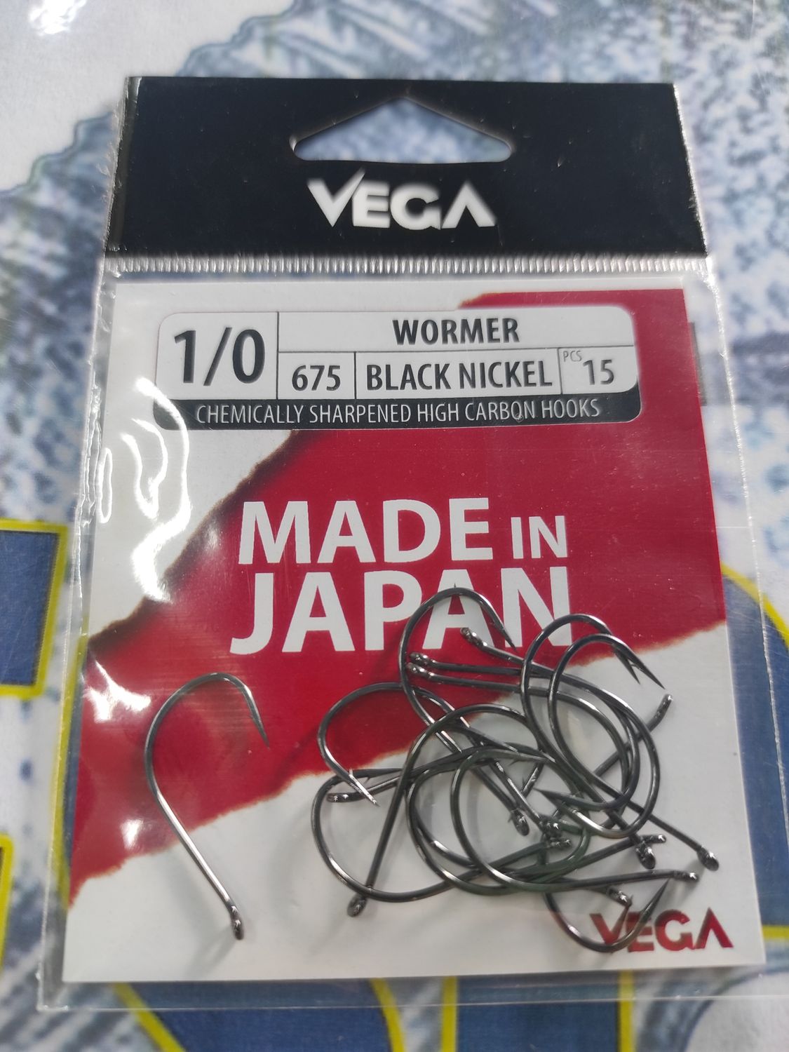 Anzuelo Vega Wormer 1/0 - 675 - 15und - ojal
