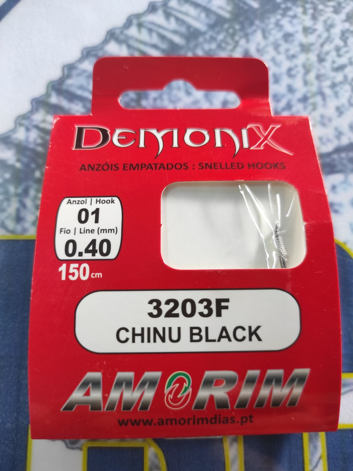 Anzuelo Demonix 1 - 0.40mm - 1.50Mtr - Chinu 3203F - Amorim