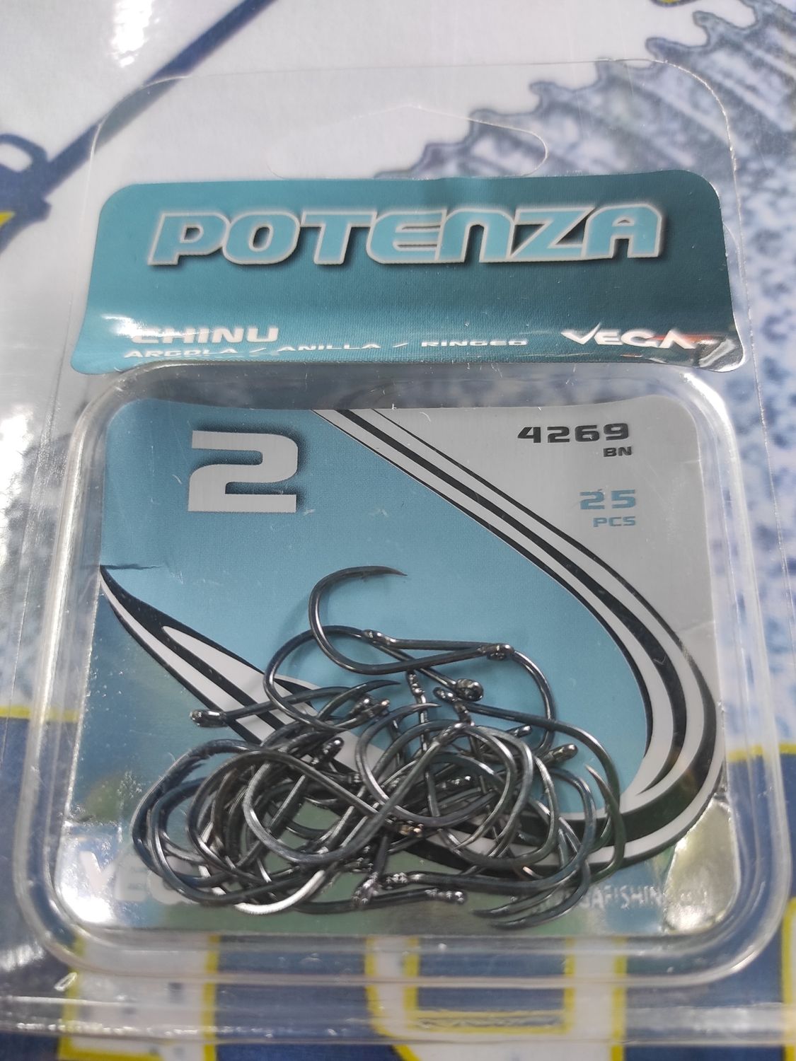 Anzuelo Vega Potenza 2 - 4269 - 25 unid - ojal