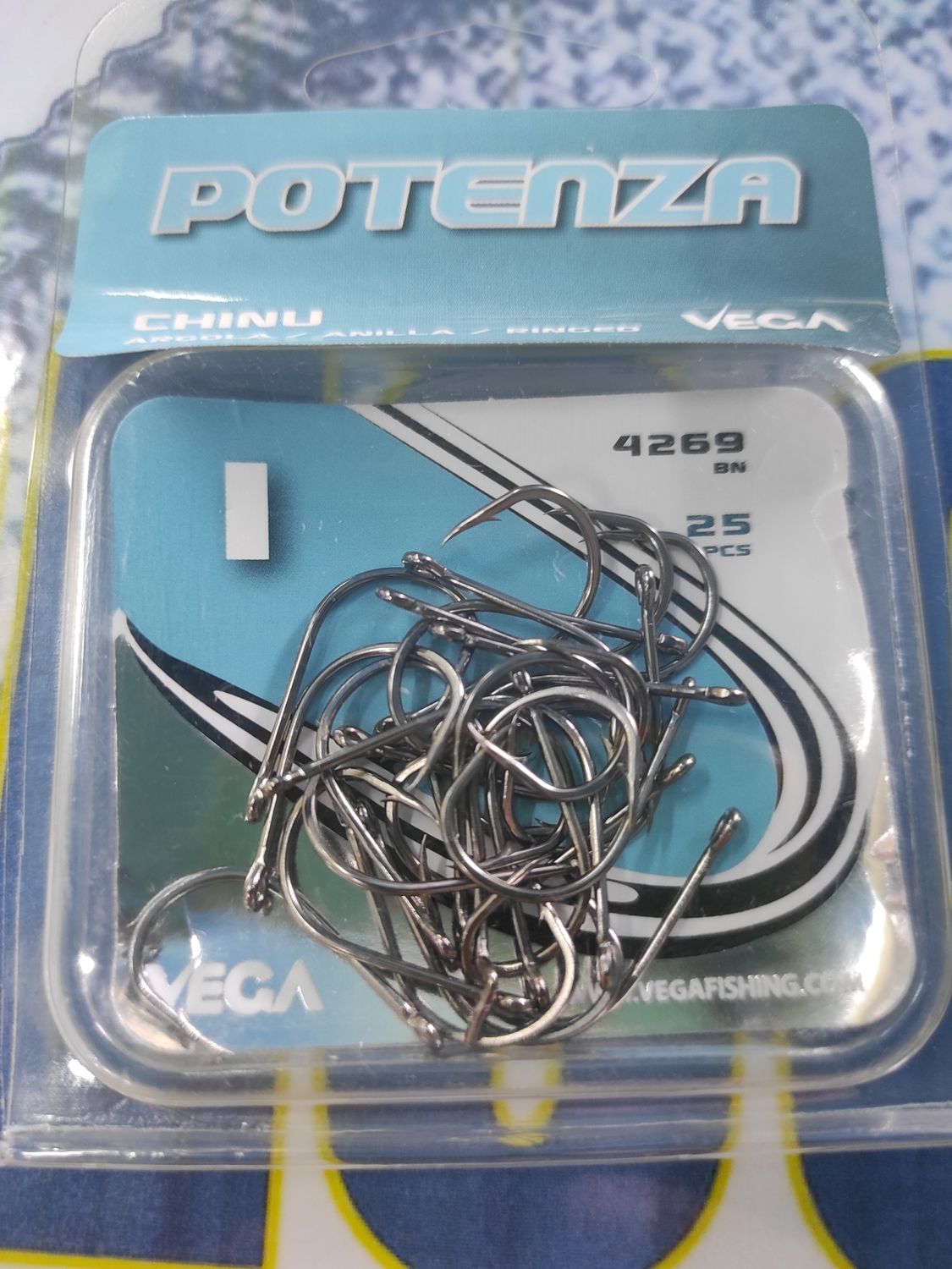 Anzuelo Vega Potenza 1 - 4269 - 25 unid - ojal