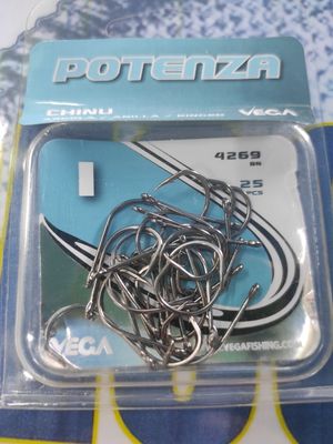 Anzuelo Vega Potenza 1 - 4269 - 25 unid - ojal