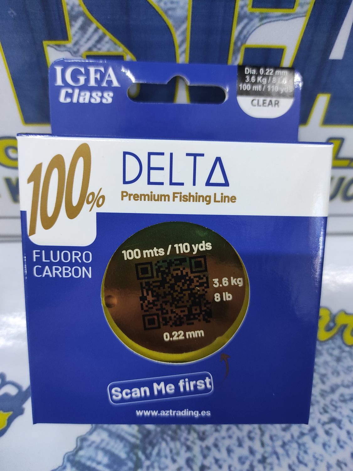 Linea DELTA 50Mtr - 0.22mm - 3,6Kg - 100%FluoroCarbon