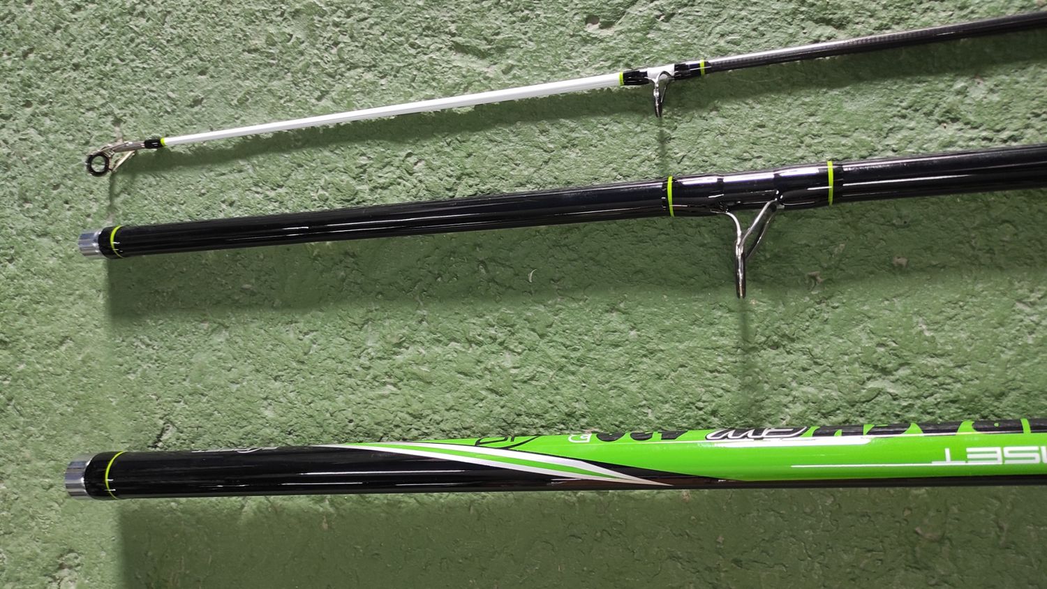 Equipo COMBO surfcasting - Caña Sunset Power WinBackSW 420 Tubular Carbono - Anillas Globo + Carrete Sunset Sunhopper 651FD con Hilo