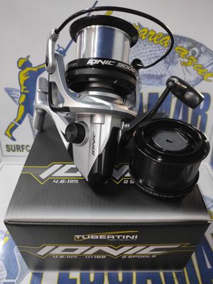 Carrete Tubertini Ionic 9000 - 2 Bobinas - 4+1 Rodamiento - 15Kg Freno
